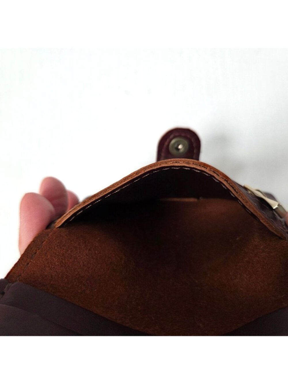 Portland Leather Goods Womens Smooth Brown Leather Mini Bifold Wallet - Picture 12 of 16